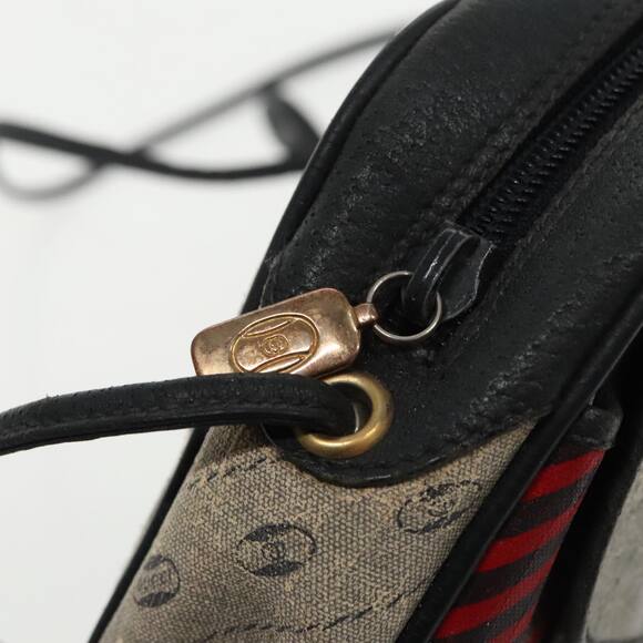 GUCCI Shoulder Bag Coated Canvas Gold Navy - Picture 14 of 16